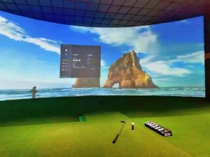 休闲娱乐新体验 麦克赛尔工程投影机打造室内专属高尔夫球场